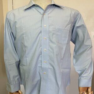Michael Kors Men’s Light Blue Tailored Fit Long Sleeve Button-Down Shirt Size L